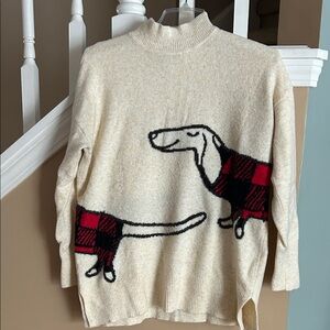Loft Sweater Woman’s Medium Dachshund Delight